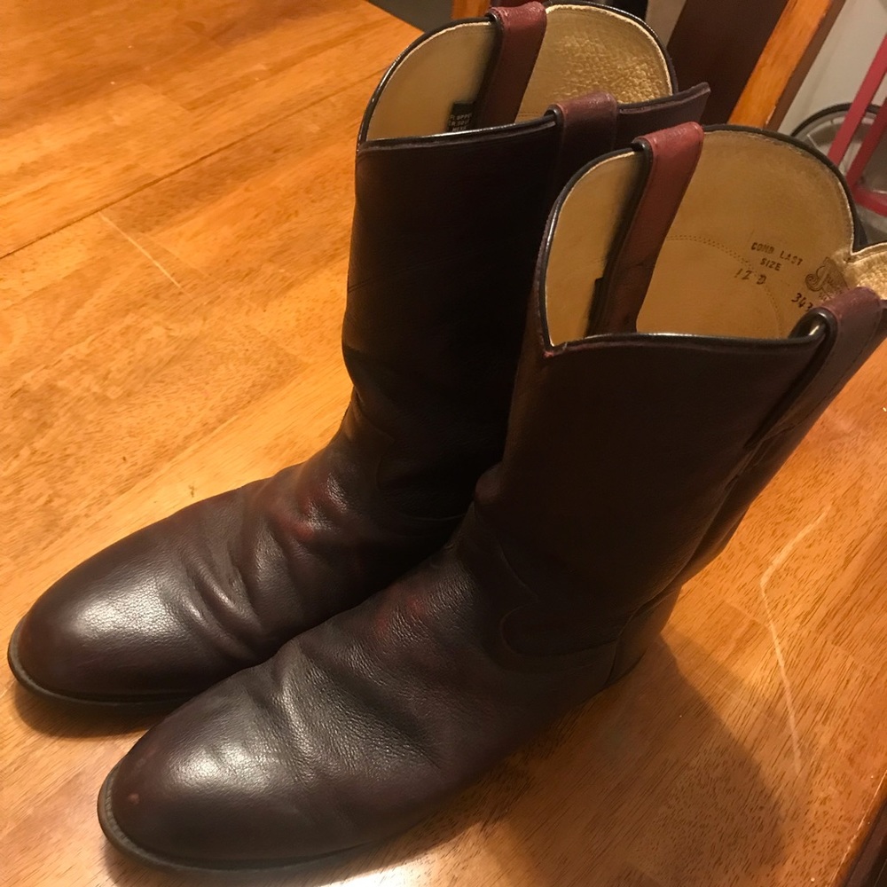 Justin Men’s Corona Western Roper - Black Cherry